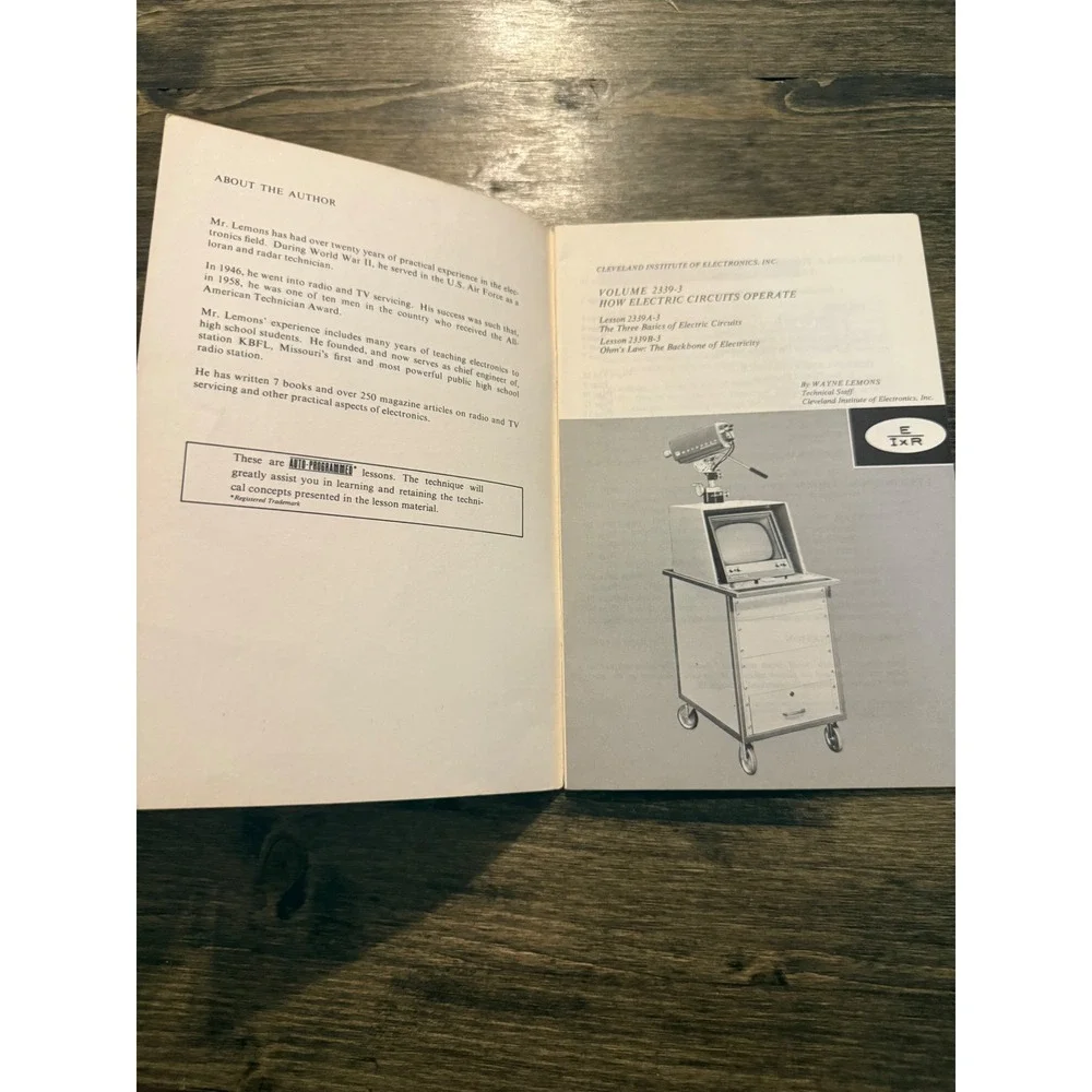 Cleveland Institute of Electronics Volume 2339-3 Vintage Ohm's Law Booklet
